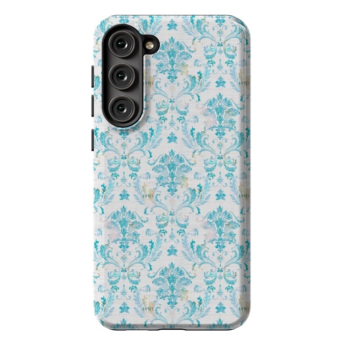 Galaxy S23 Plus StrongFit Demure Damask by gingerlique