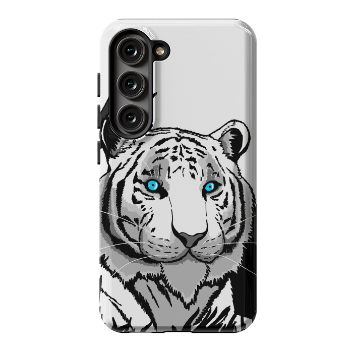 Galaxy S23 StrongFit The white tiger by Steve Wade (Swade)