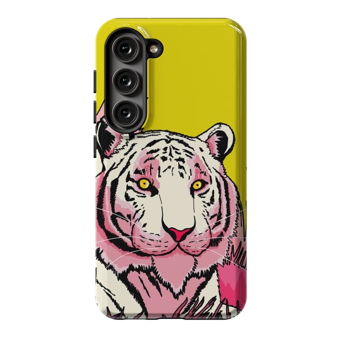 Galaxy S23 StrongFit The pink tone tiger by Steve Wade (Swade)