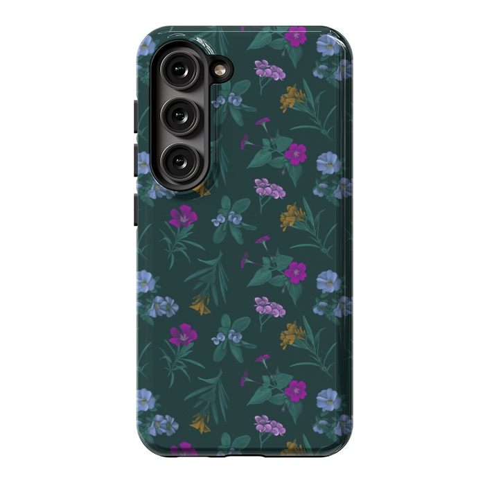 Galaxy S23 StrongFit Tropical Flowers by Tishya Oedit
