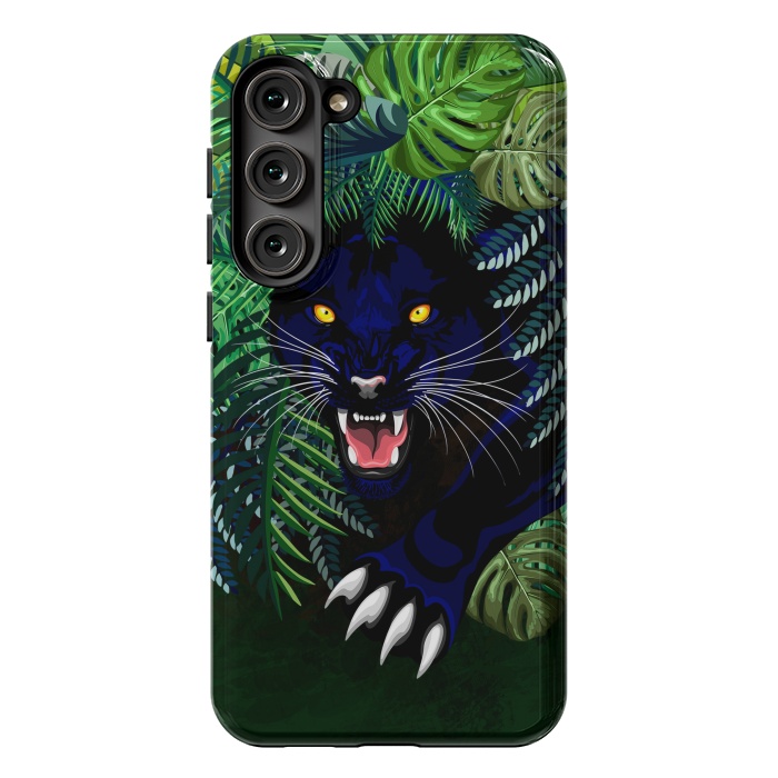 Galaxy S23 Plus StrongFit Black Panther Spirit coming out from the Jungle by BluedarkArt