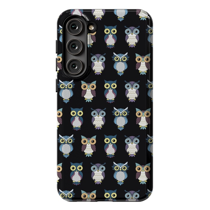 Galaxy S23 Plus StrongFit Owls pattern by Laura Nagel