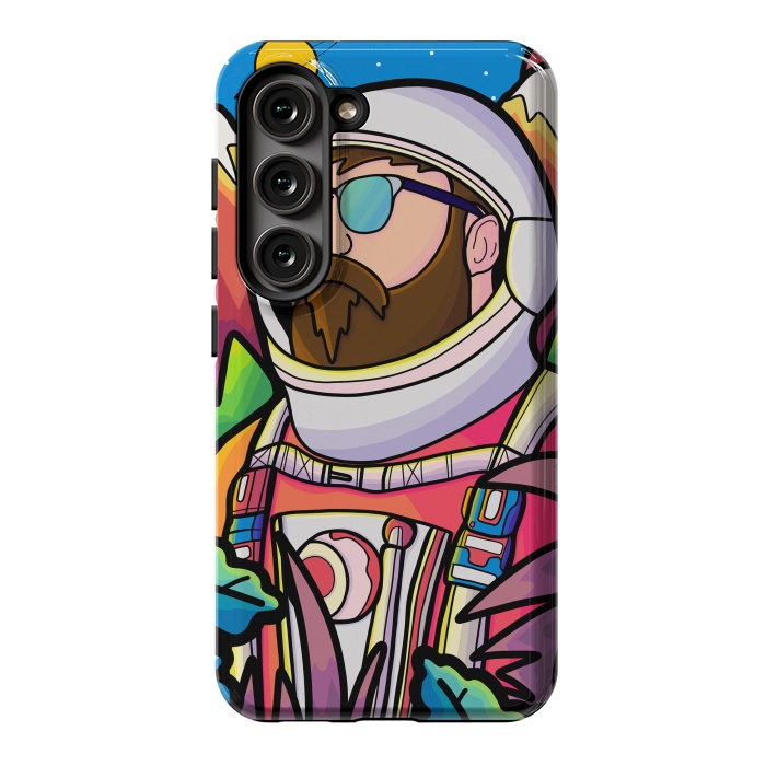 Galaxy S23 StrongFit The astronaut explorer by Steve Wade (Swade)