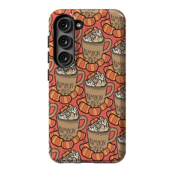 Galaxy S23 StrongFit Pattern pumpkin spice by Steve Wade (Swade)