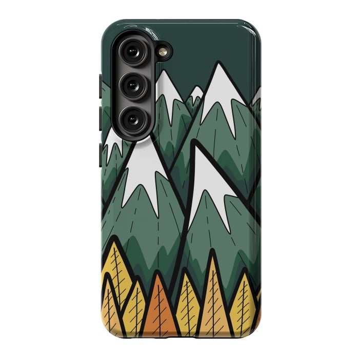 Galaxy S23 StrongFit The green autumn peaks by Steve Wade (Swade)