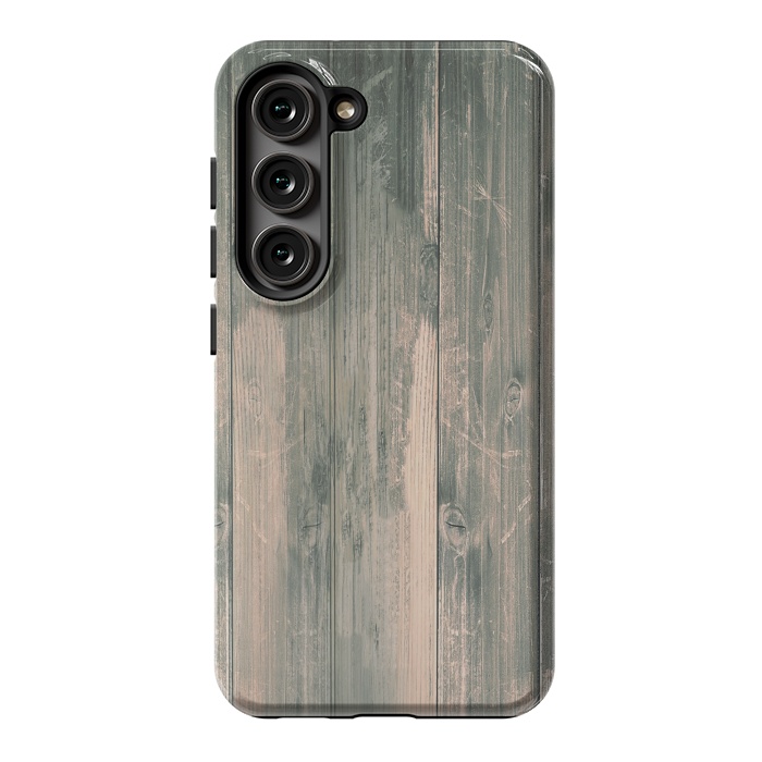 Galaxy S23 StrongFit grey wood by haroulita