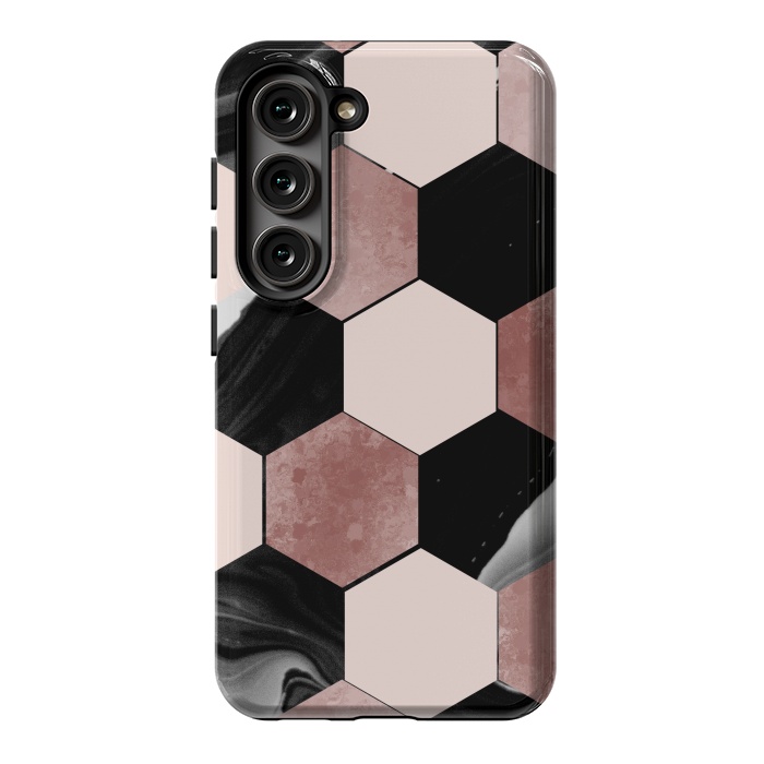 Galaxy S23 StrongFit geometrical marble by haroulita
