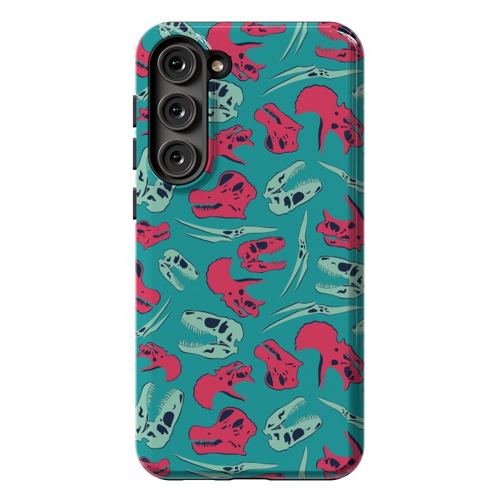 Galaxy S23 Plus StrongFit Skull Roll - Teal by Melissa Lee