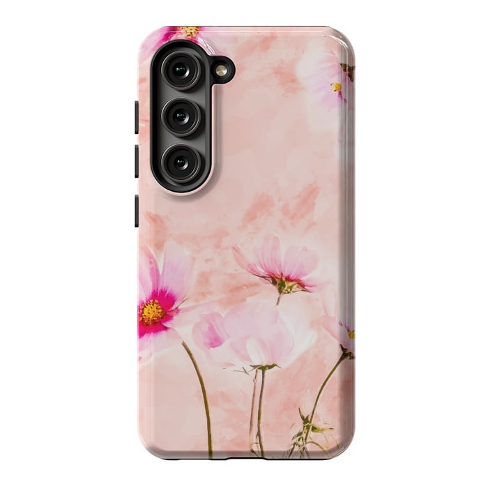 Galaxy S23 StrongFit Pink Spring Flower by Creativeaxle