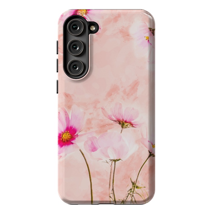 Galaxy S23 Plus StrongFit Pink Spring Flower by Creativeaxle