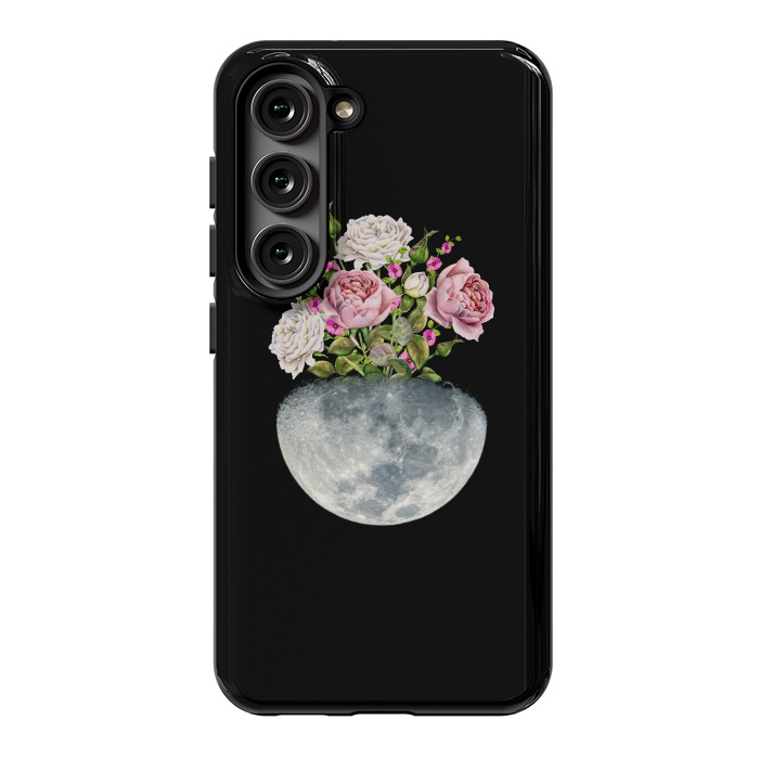 Galaxy S23 StrongFit Moon Flower Pot by Creativeaxle
