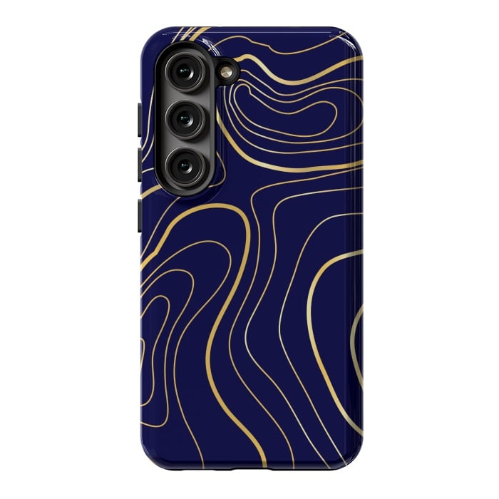 Galaxy S23 StrongFit golden abstract lines by MALLIKA