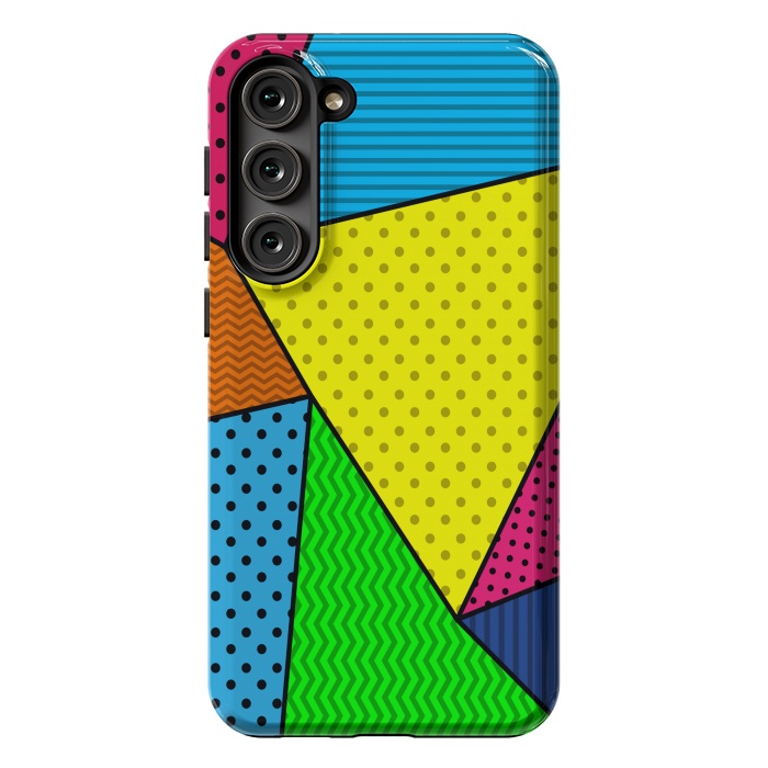 Galaxy S23 Plus StrongFit colourful abstract dotted pattern by MALLIKA