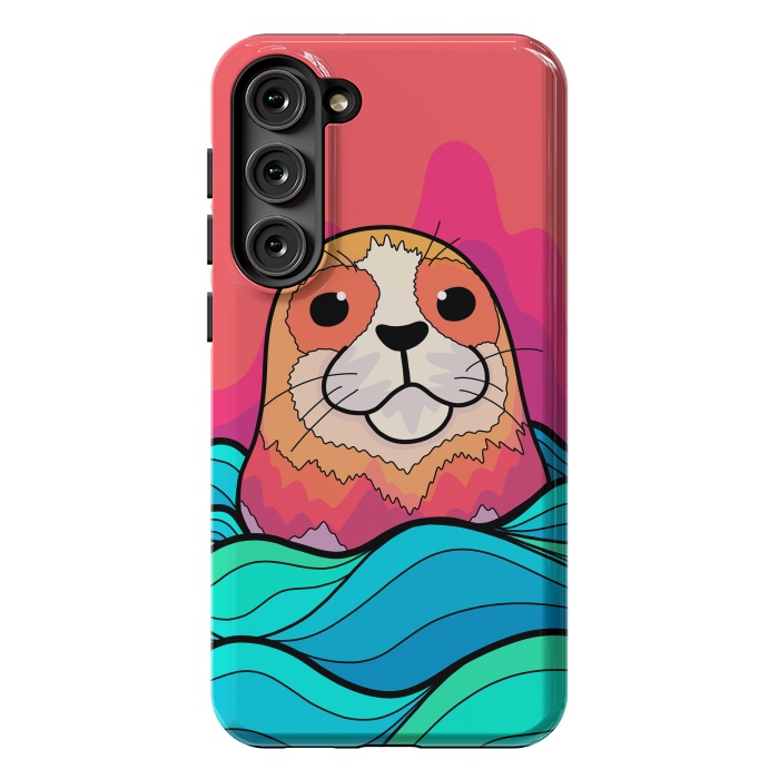 Galaxy S23 Plus StrongFit The happy seal by Steve Wade (Swade)