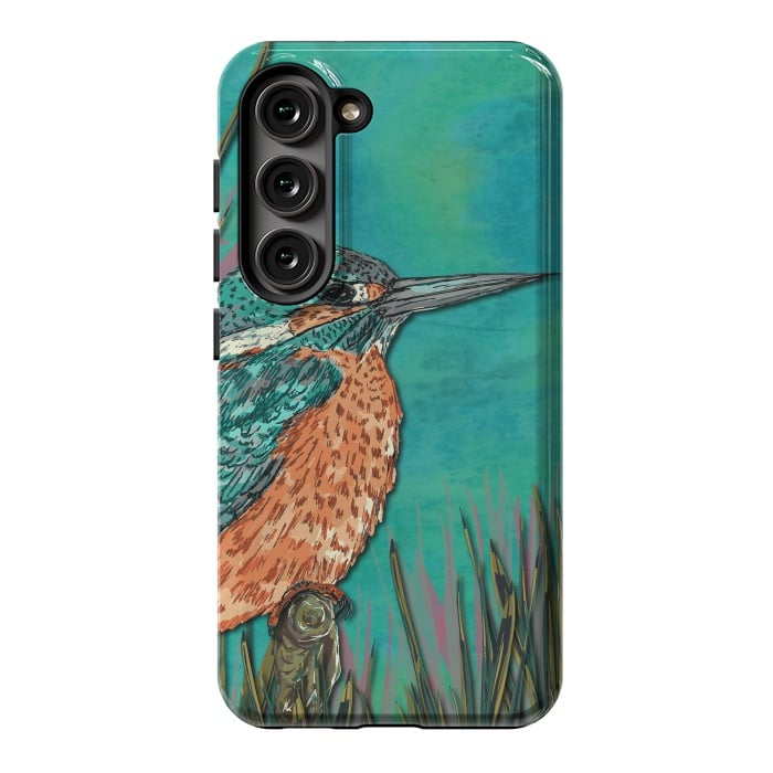 Galaxy S23 StrongFit Kingfisher by Lotti Brown