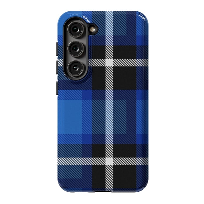 Galaxy S23 StrongFit Blue Scottish Plaid by TMSarts