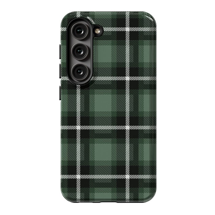 Galaxy S23 StrongFit Olive Scottish Plaid by TMSarts
