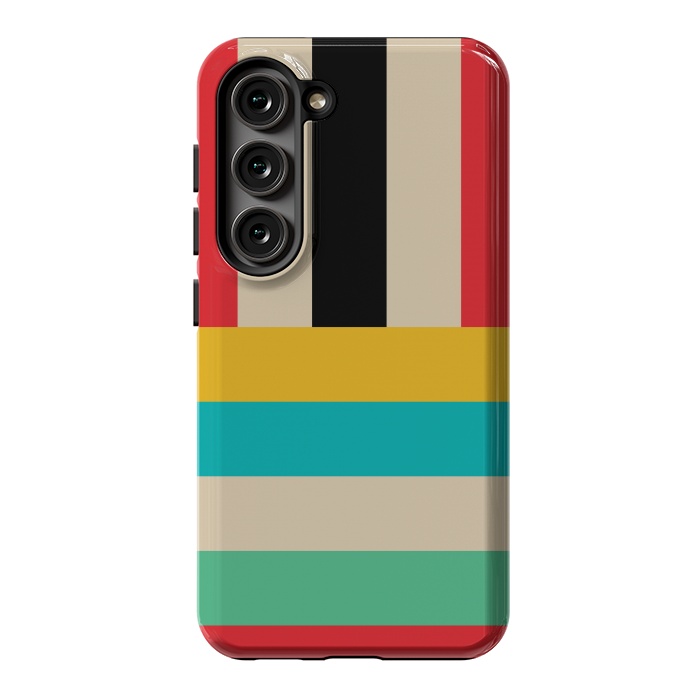 Galaxy S23 StrongFit Multicolor Stripes by TMSarts
