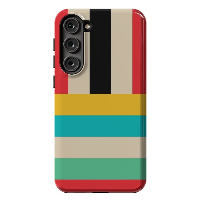 Galaxy S23 Plus StrongFit Multicolor Stripes by TMSarts