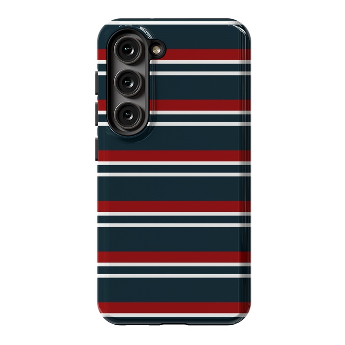 Galaxy S23 StrongFit Red Pastel Stripes by TMSarts