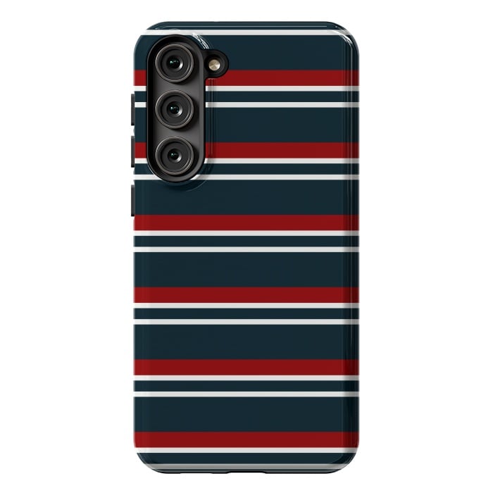 Galaxy S23 Plus StrongFit Red Pastel Stripes by TMSarts