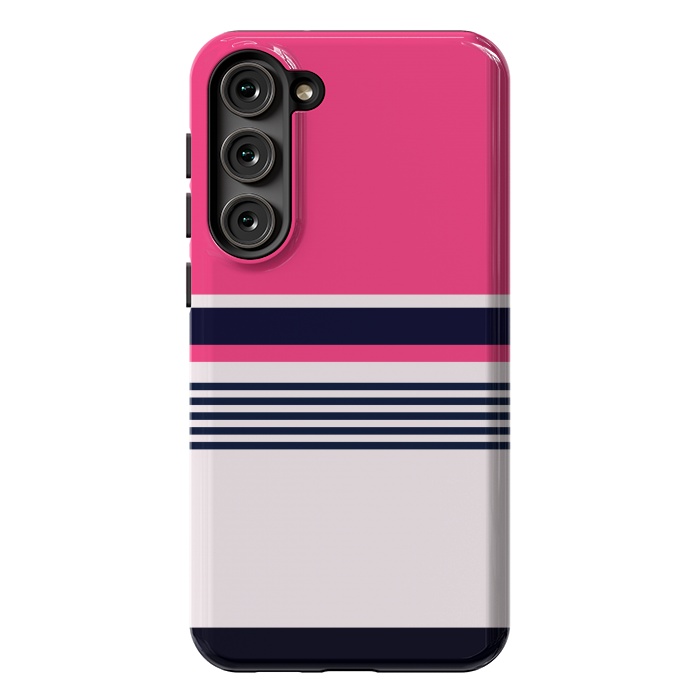 Galaxy S23 Plus StrongFit Pink Pastel Stripes by TMSarts