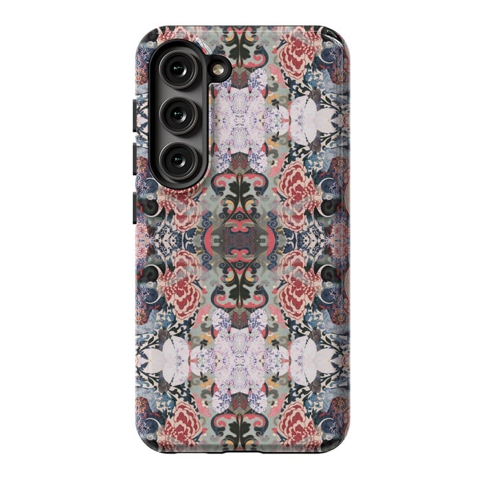 Galaxy S23 StrongFit Japanese inspired floral mandala pattern by Oana 
