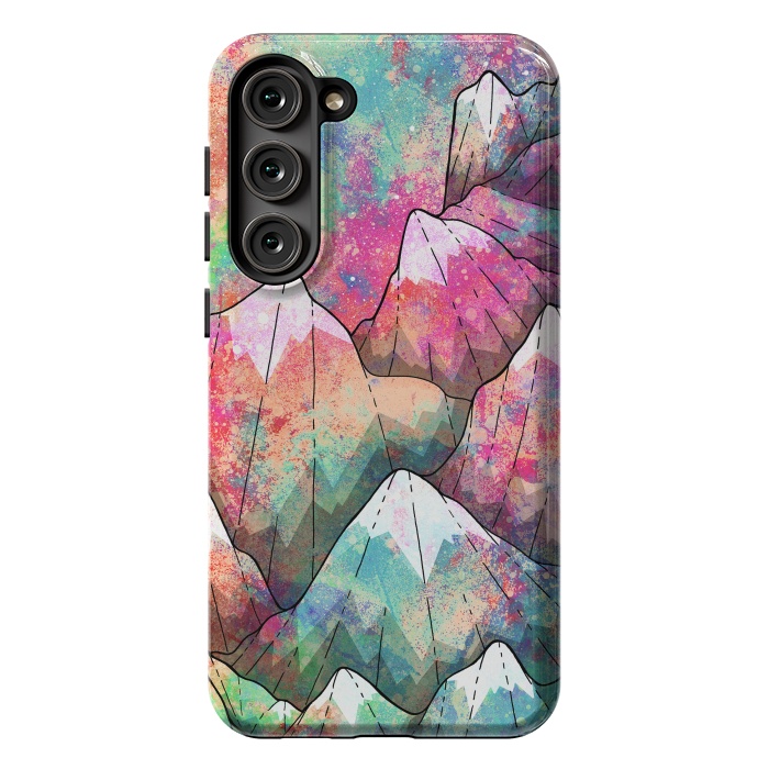 Galaxy S23 Plus StrongFit The painted mountain peaks  by Steve Wade (Swade)