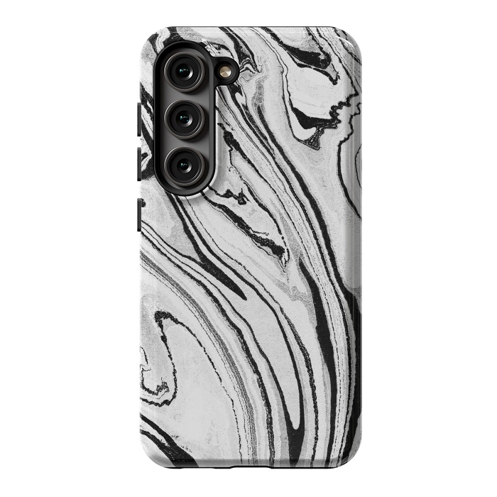 Galaxy S23 StrongFit Minimal painted marble stripes by Oana 