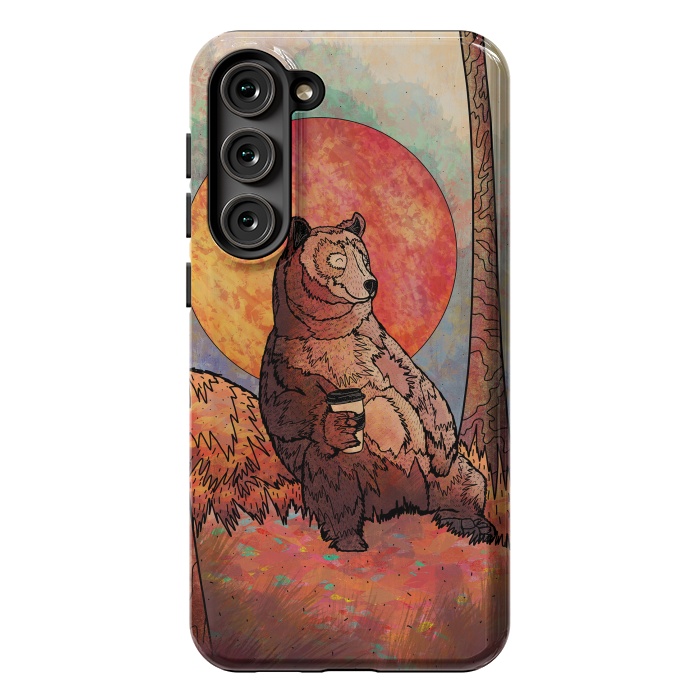 Galaxy S23 Plus StrongFit The relaxing bear by Steve Wade (Swade)
