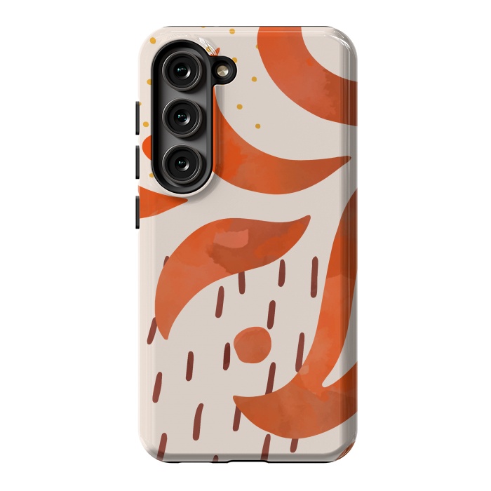 Galaxy S23 StrongFit Great Orange by Creativeaxle