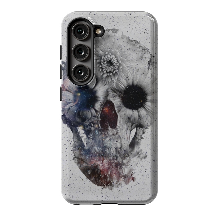 Galaxy S23 StrongFit Floral Skull 2 by Ali Gulec