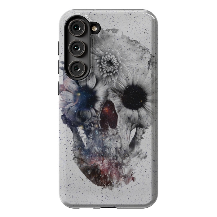 Galaxy S23 Plus StrongFit Floral Skull 2 by Ali Gulec