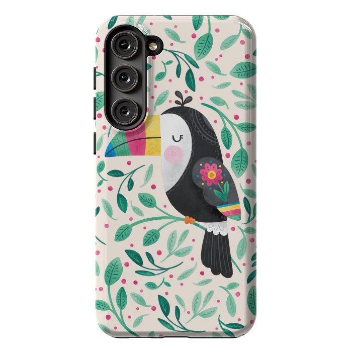 Galaxy S23 Plus StrongFit Cheeky Toucan by Noonday Design