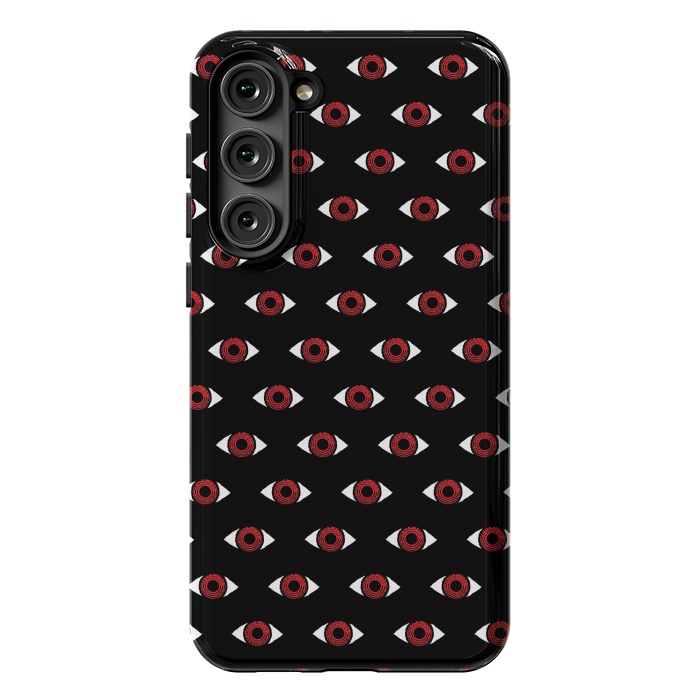Galaxy S23 Plus StrongFit Red eye pattern by Laura Nagel