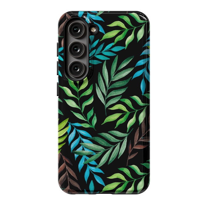 Galaxy S23 StrongFit Tropical leaves by Julia Badeeva