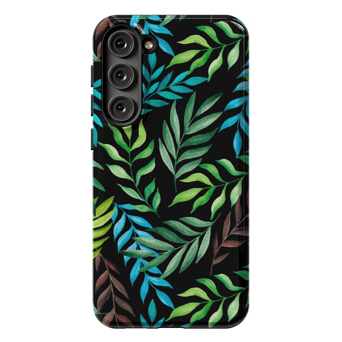 Galaxy S23 Plus StrongFit Tropical leaves by Julia Badeeva