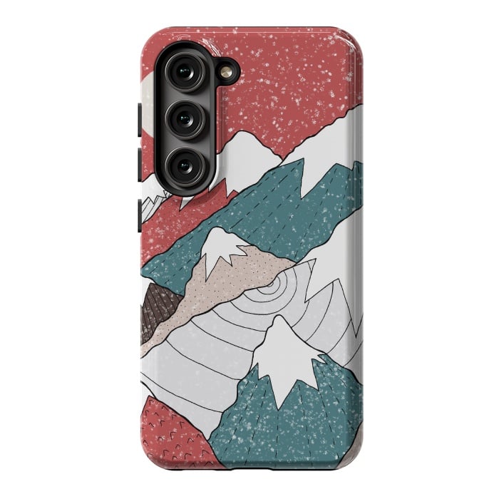 Galaxy S23 StrongFit The winter snow peaks by Steve Wade (Swade)