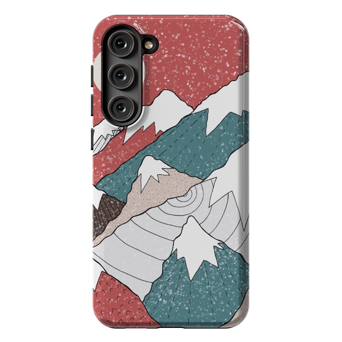 Galaxy S23 Plus StrongFit The winter snow peaks by Steve Wade (Swade)