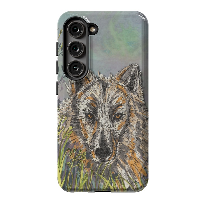 Galaxy S23 StrongFit Wolf I by Lotti Brown