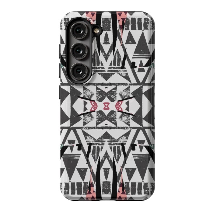 Galaxy S23 StrongFit Ethnic tribal triangles by Oana 