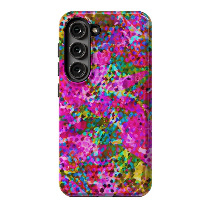 Galaxy S23 StrongFit Floral Abstract Stained Glass G548 by Medusa GraphicArt