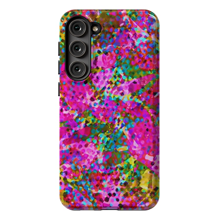 Galaxy S23 Plus StrongFit Floral Abstract Stained Glass G548 by Medusa GraphicArt