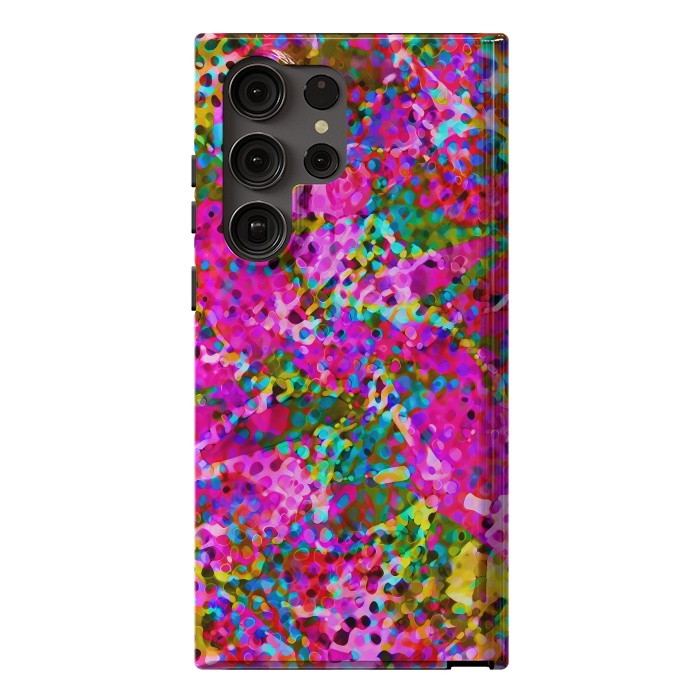 Galaxy S23 Ultra StrongFit Floral Abstract Stained Glass G548 by Medusa GraphicArt
