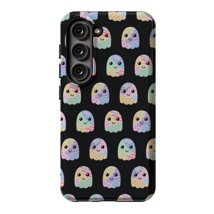 Galaxy S23 StrongFit Patchwork ghost pattern by Laura Nagel