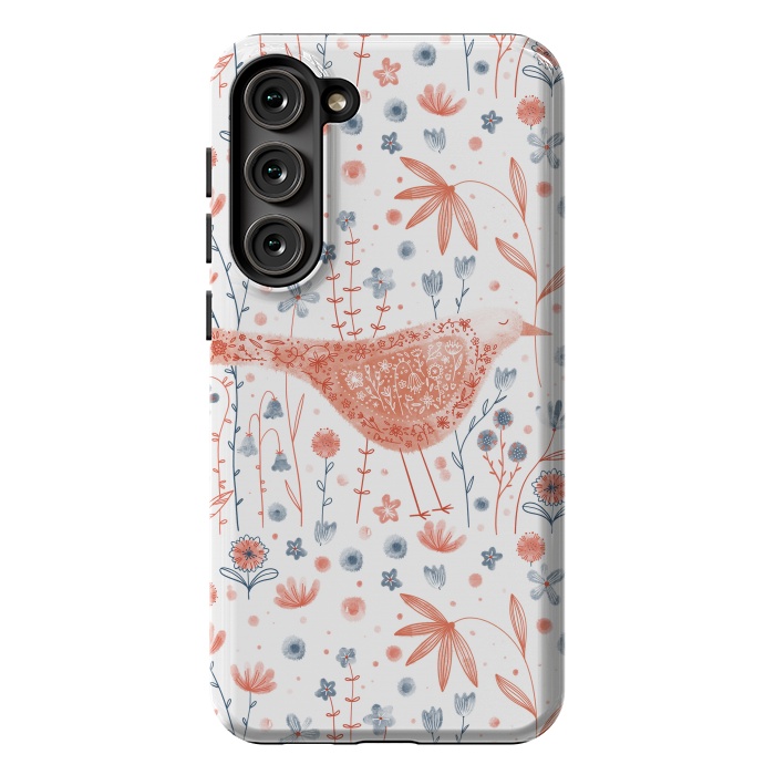 Galaxy S23 Plus StrongFit Apricot Bird by Nic Squirrell