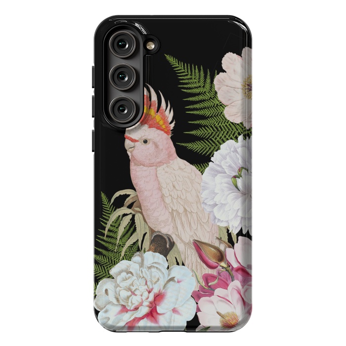 Galaxy S23 Plus StrongFit Vintage Cockatoo in Flower Jungle by  Utart