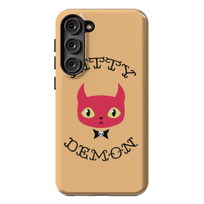 Galaxy S23 Plus StrongFit Kitty demon by Laura Nagel