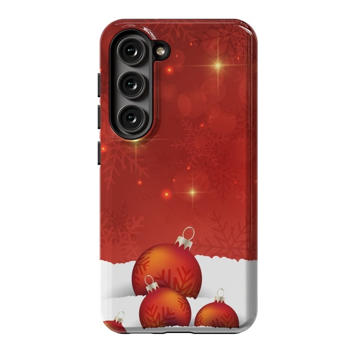 Galaxy S23 StrongFit Red Christmas by Texnotropio