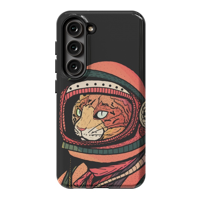 Galaxy S23 StrongFit The ginger space cat by Steve Wade (Swade)